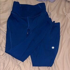Lululemon Athletica Blue Leggings with Elastic Waistband